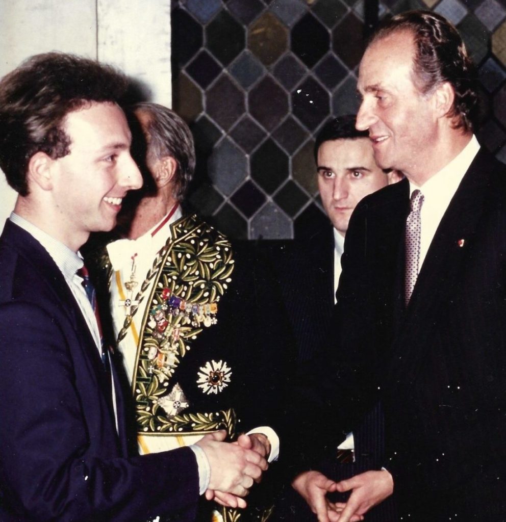 Stéphane Bern junto Don Juan Carlos. Archivo personal del periodista