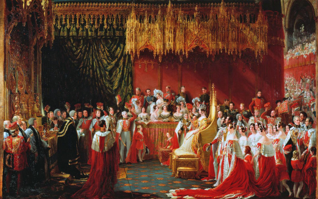 La coronación de la reina Victoria. Fuente: Royal Collection Trust